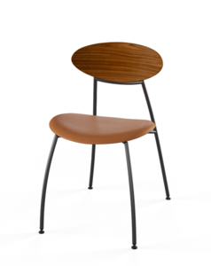 GM 666 Stone Chair, Walnut Oiled, Naver Aniline Cognac 0250