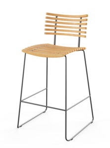 GM 4167 Leopard Barstool with Wooden Seat, Oak  Oiled