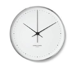 Henning Koppel Clock Steel & White 40 CM