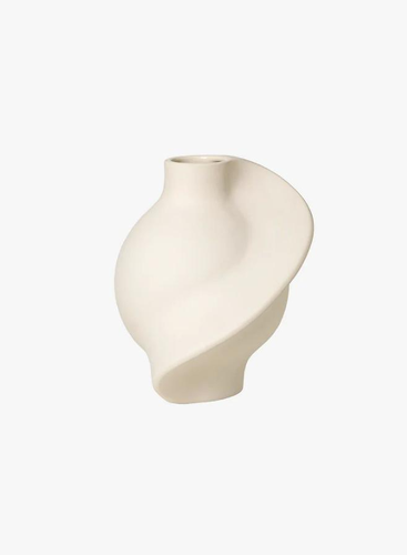 Ceramic Pirout Vase #01 Raw White