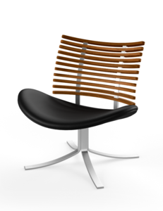 GM 4175 Gepard Lounge Chair, Walnut