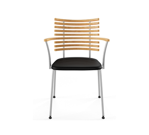GM 4106 Tiger Arm Chair, Oak, Leather Naver Select Black