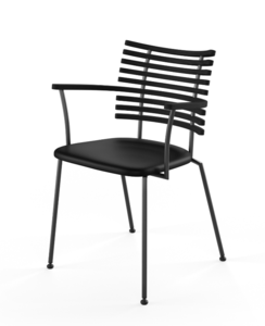 GM 4106 Tiger Arm Chair, Naver Selected Black Powder Coated