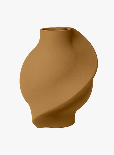 Ceramic Pirout Vase #02 Sanded Ocker