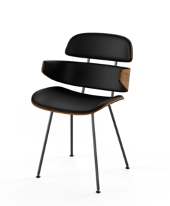 GM 576 Midas Arm Chair, Walnut Oiled, Naver Aniline Dark Green