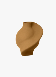 Ceramic Pirout Vase #01 Sanded Ocker